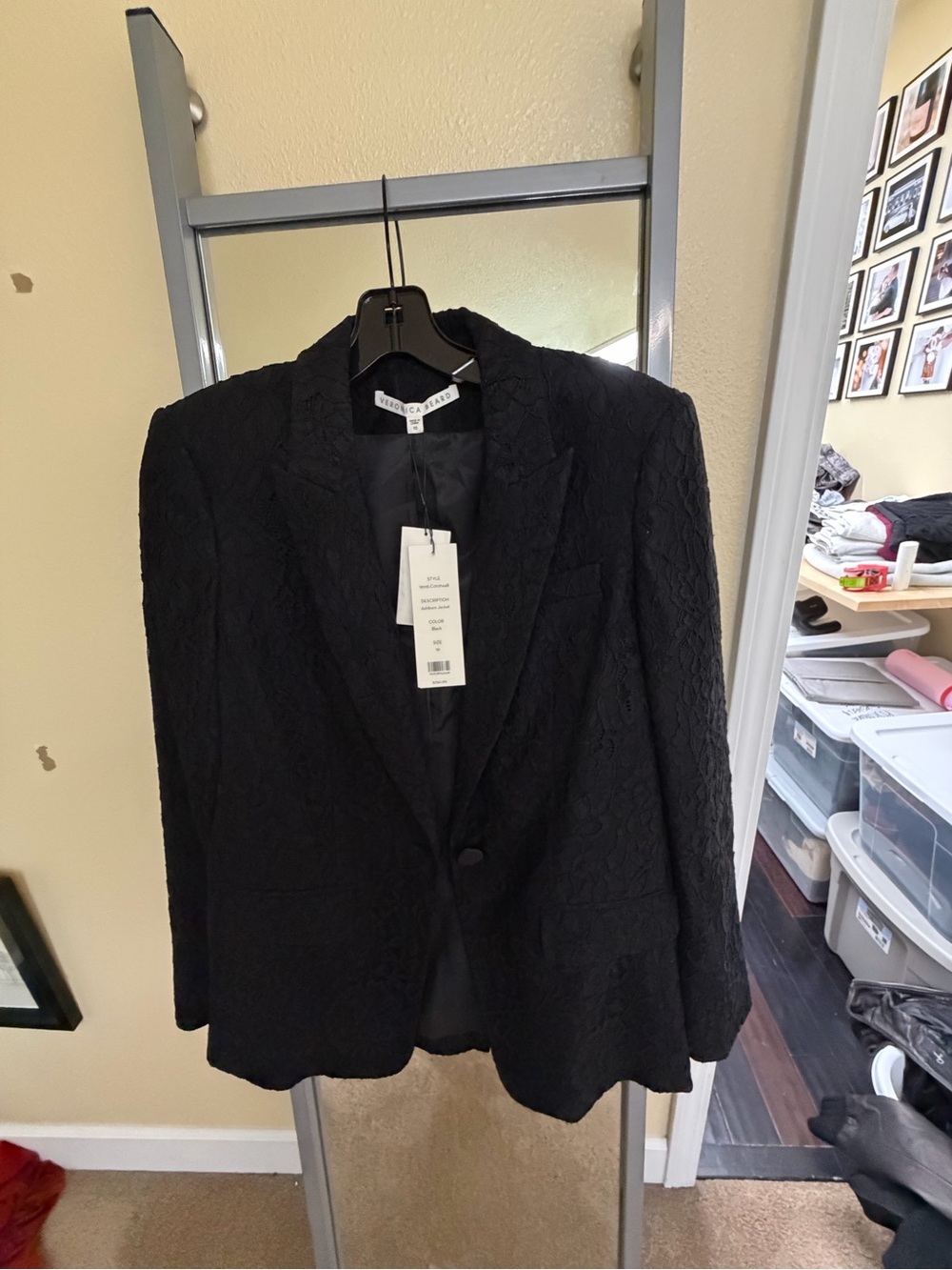 NWT Veronica Beard Black Textured Ashburn Jacket
